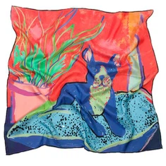 vuna oblozi i šalovi Šal sa kvadratnim vratom i logotipom